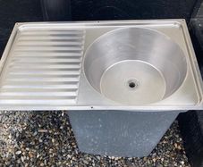 Boat / camper van stainless steel sink