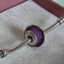 Pandora purple fascinating faceted murano glass charm perfect condition Image 4