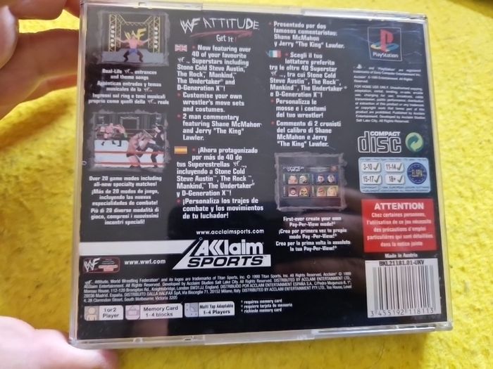 Wf Attitude Get it PlayStation1 Ps1 PlayStation2 Ps2 games Original