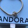 Pandora Moments Sparkling Crown O Snake Chain Bracelet with charm -used Image 3