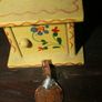 Vintage Germany Hand-Painted Mini Grandmother Clock Image 4