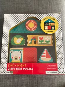 Wooden double sided puzzle