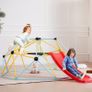 Climbing Dome, 8FT Geometric Dome Climber with Slide, for Kids 3 to 9 Years Old, Jungle Gym Supports 600LBS and Easy Assembly, with Climbing Grip, Outdoor and Indoor Play Equipment for Kids Image 5