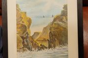 carrick a rede rope bridge watercolour