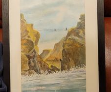 carrick a rede rope bridge watercolour
