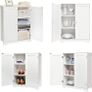 Bathroom Storage Cabinet Sideboard White 60x30x80 cm Free Standing MDF Painted 180 Degree Open 2 Doors 3 Shelves (FREE POSTAGE) Image 5
