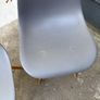 2 grey dining chairs eames style Image 3