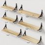 NEW SALE | Floating Shelves Set of 6, Wood Floating Shelves for Wall Decor, Rustic Farmhouse Wall Shelves for Bedroom, Bathroom Shelves for Wall Storage Image 5
