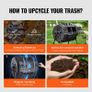 Double Chamber Drum Composter 160 Litres Black Rotatable Image 8