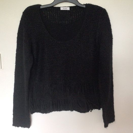 Lecomte Ladies Black wool blend stylish jumper size 12 price includes postage