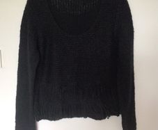 Lecomte Ladies Black wool blend stylish jumper size 12 price includes postage