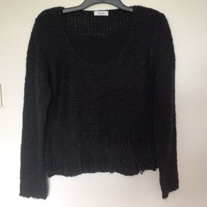Lecomte Ladies Black wool blend stylish jumper size 12 price includes postage