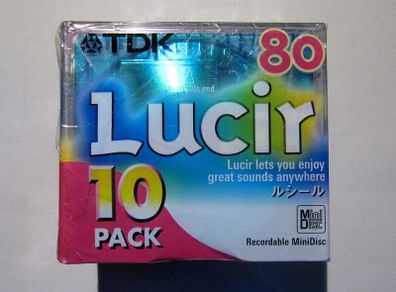 [New] TDK Lucir 80 MiniDisc blanks - Pack of 10