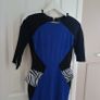 River island blue peplum dress size 8/10 Image 2