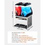 Commercial Frozen Drink Maker, 15Lx2 Double Tank Slushy Machine, 120 Cups Stainless Steel Margarita Smoothie Frozen Drink Machine Image 2