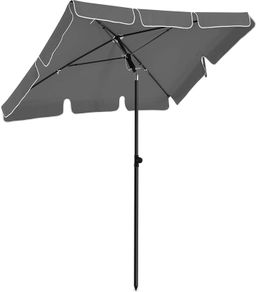 _Balcony Parasol, Rectangular Garden Umbrella, UV Protection up to UPF 50, Folding Umbrella with PA Coating for Garden Patio, without Stand