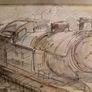 Framed Watercolour of A8 Class Loco train Image 6