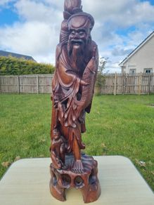 Large Chinese Antique Wooden Sculpture