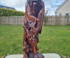 Large Chinese Antique Wooden Sculpture