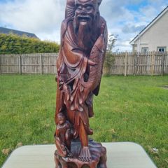 Large Chinese Antique Wooden Sculpture