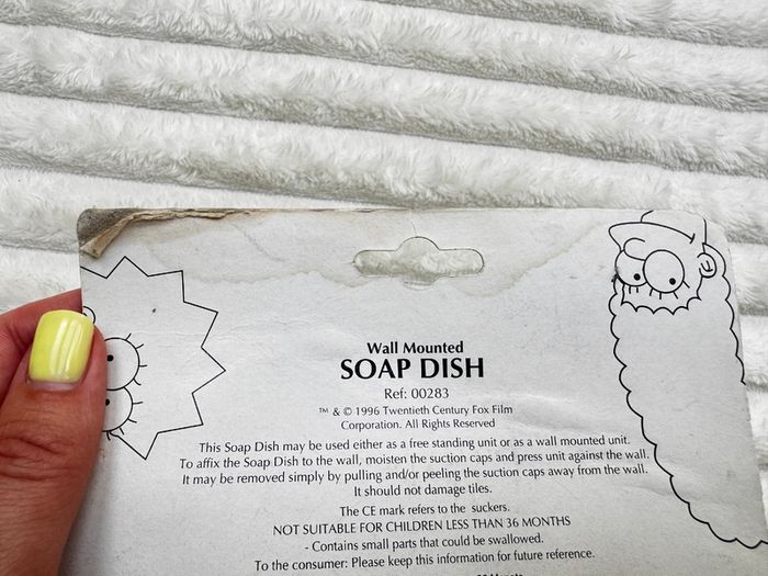 Vintage 1996 The Simpsons Soap Dish Homer, Marge & Bart DAmaged Box Please see photos