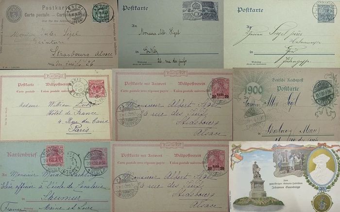 1800s Albert Sigel Strasboug Societe Philatelique Union Postal History Collection