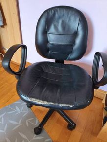 Black Office Swivel Chair, Adjustable Height
