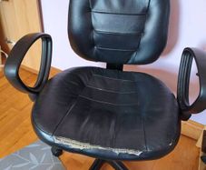 Black Office Swivel Chair, Adjustable Height