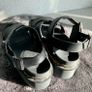 Dr Martens / Docs Size 5, Voss 11 Quad Athena Leather Strap Platform Sandals in Black Image 4