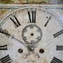 Antique Hand Painted Enamel Clock Face- Victorian Salvaged Grandfather Clock ( complete, looks like it's working) Image 7