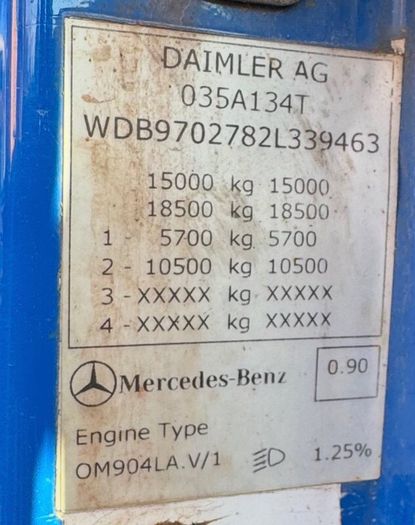 Mercedes-Benz 1523 Atego 4x2 Tipper 15ton