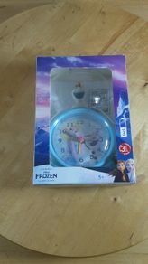 Disney Frozen Elsa & Olaf Alarm Clock Blue Children's Bedside Clock New In Box