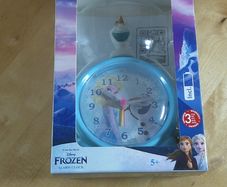 Disney Frozen Elsa & Olaf Alarm Clock Blue Children's Bedside Clock New In Box