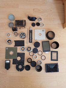 Vintage photo cameras parts and accessories