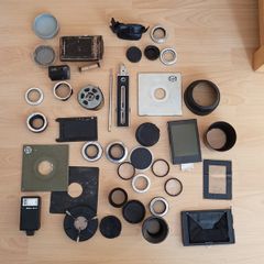 Vintage photo cameras parts and accessories