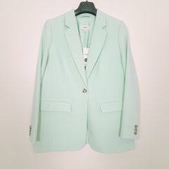 Marks & Spencer Green Mint Pastel Single Button Tailored Blazer Jacket 12UK/40EU