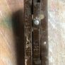 Antique door sliding bolt 1876, a Kenrick & sons bronze/brass door bolt Image 3