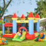 Kids Bouncy Castle Inflatable Trampoline Slide Pool Basket for Kids Age 3-10, 3 x 2.75 x 2.1m Image 2