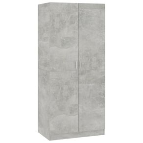 Wardrobe Concrete Grey 80x52x180 cm Chipboard