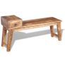Bench with Drawer Solid Mango Wood 120x36x60 cm Image 4