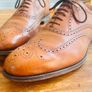 Churchs Custom Grade Tan Brogue Oxford Shoes UK 10 Made in England Image 6