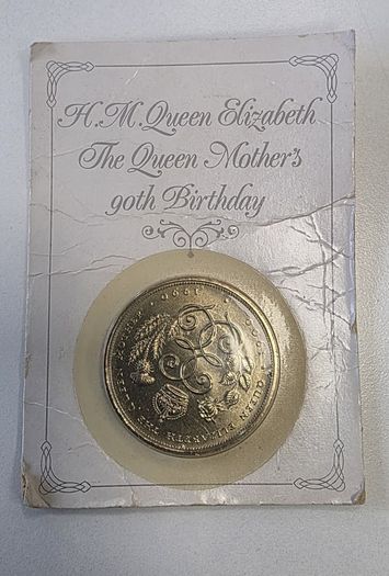 1990 UK Five Pounds Coin: Queen Mother 90th Birthday Commemorative