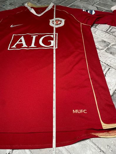 Nike Manchester United Mens 2006/2007 Home Long Sleeve Jersey No.4 Heinze Size Medium