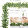 2 Pcs Artificial Eucalyptus Garland Faux Eucalyptus Leaves Vines Handmade Plastic Garland Greenery Hanging Plant Wedding Arch Wall Table Party Decor Image 2