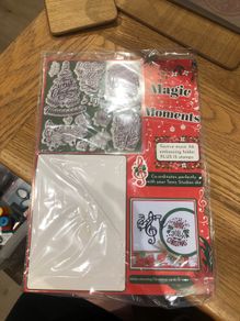 embossing Christmas shapes for card making