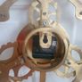 Round Brass Wall Clock/Roman Numeral Skeleton Wall Clock FACE/FRAME, 46cm .. Easy to Hang with Build-In Hook .. Now Heavily Reduced Image 3