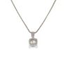 (NOS) 18kt White Gold Natural Diamond Solitaire Necklace - Handmade in Italy Image 5