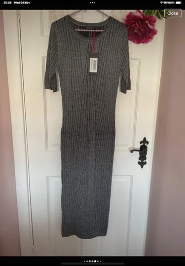 dress Bnwt grey short sleeve sparkle dress baloot brand size large