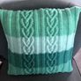 Hand knitted aran cushion cover Image 2