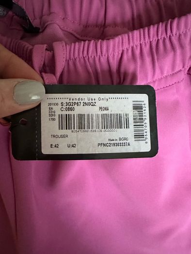 Pink Emporio Armani trousers - sz 12-14